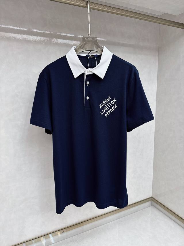 LV 2024Ss春夏最顶级版本新春polo，顶级休闲风，专柜有售，顶级品质，耐穿又舒适，码数 S-2XL