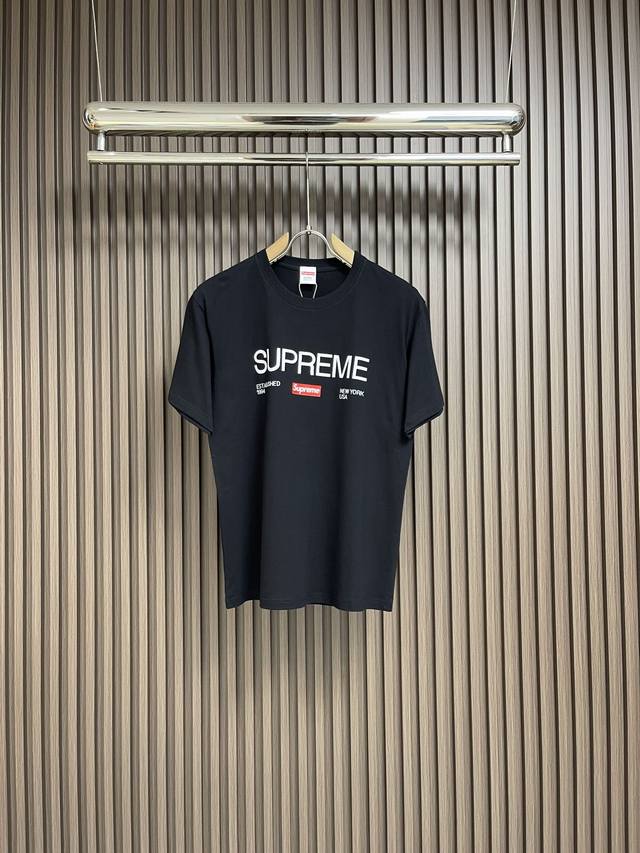 supreme week 1 est. 1994 tee 字母印花直筒圆领套头短袖t恤男女同款采用260克精梳棉双纱 从面料到辅料全部三标齐全跟足zp 进口松井