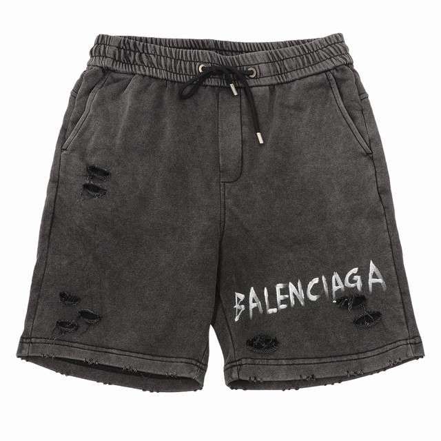 balenciaga 巴黎世家 手绘破坏短裤 Size：S-L