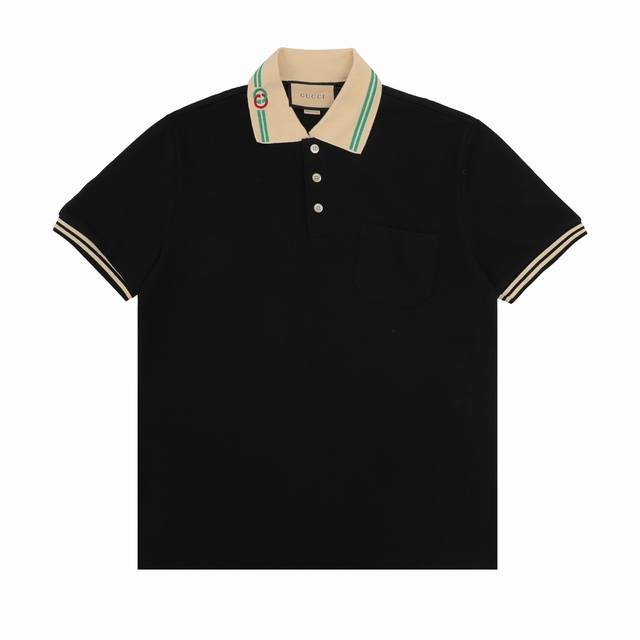 补齐 GUCCI 古驰 领口双G麻绳刺绣Polo短袖 Size : XS-L