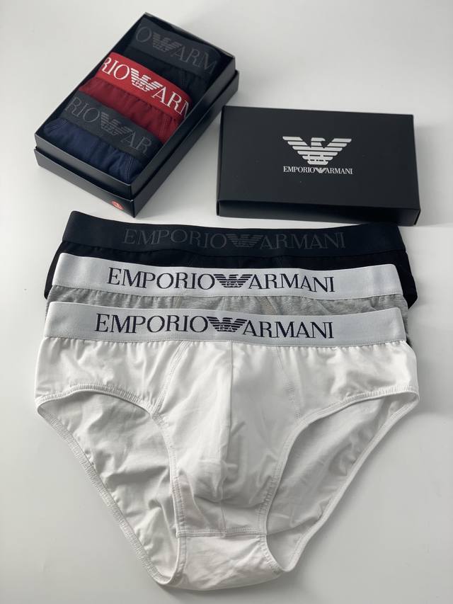 EMPORIO ARMANI 阿玛尼纯棉经典舒适透气三角内裤L XL XXL XXXL