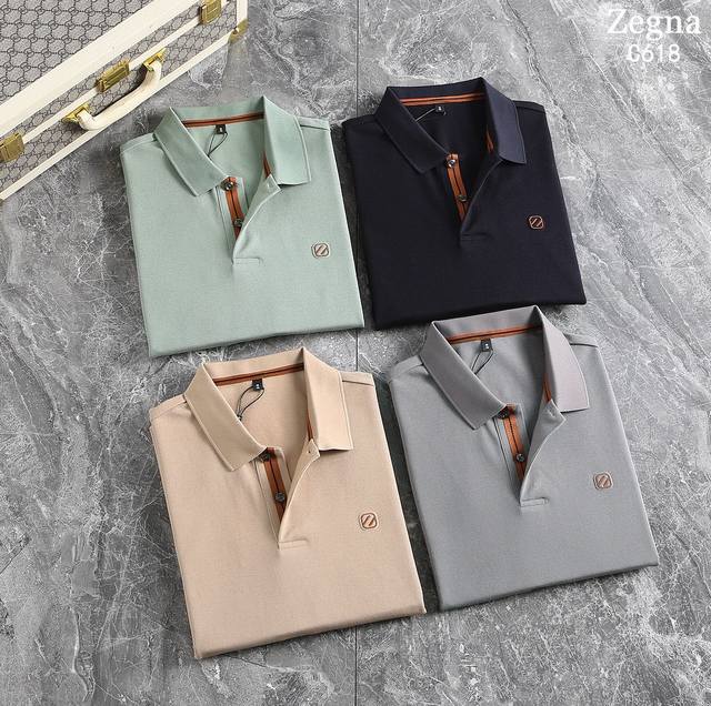 2024 ｜ Zegna 面料：双股新疆长绒棉100% 颜色：果绿色 藏兰色 卡其黄 中灰色 尺码：M L XL XXL 3XL 4XL