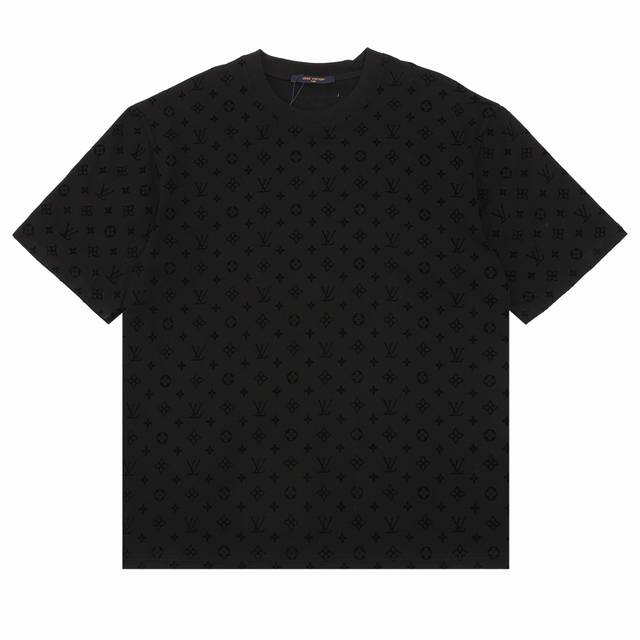 LouisVuitton 路易威登 提花植绒情侣装短袖T恤 size：S-L