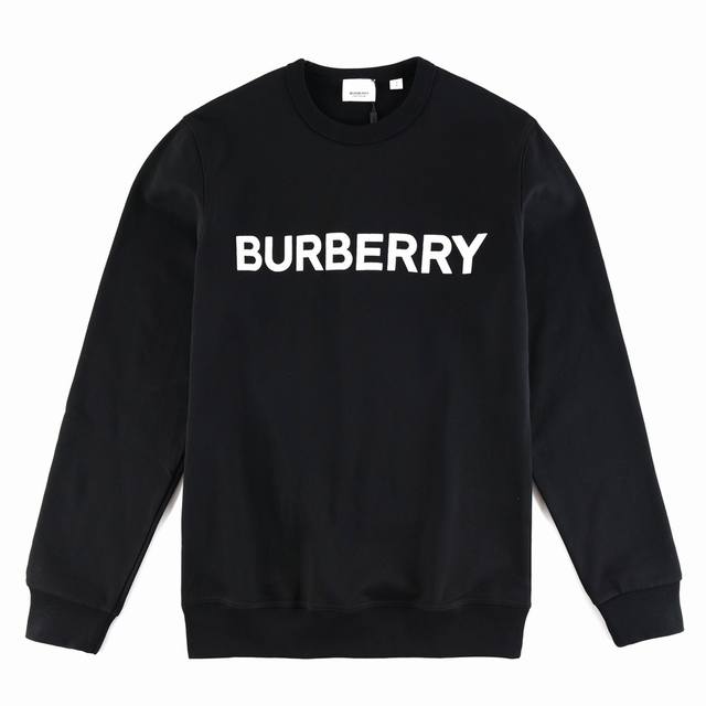 Burberry 巴宝莉 胸前发泡字母圆领卫衣 尺码：S-L