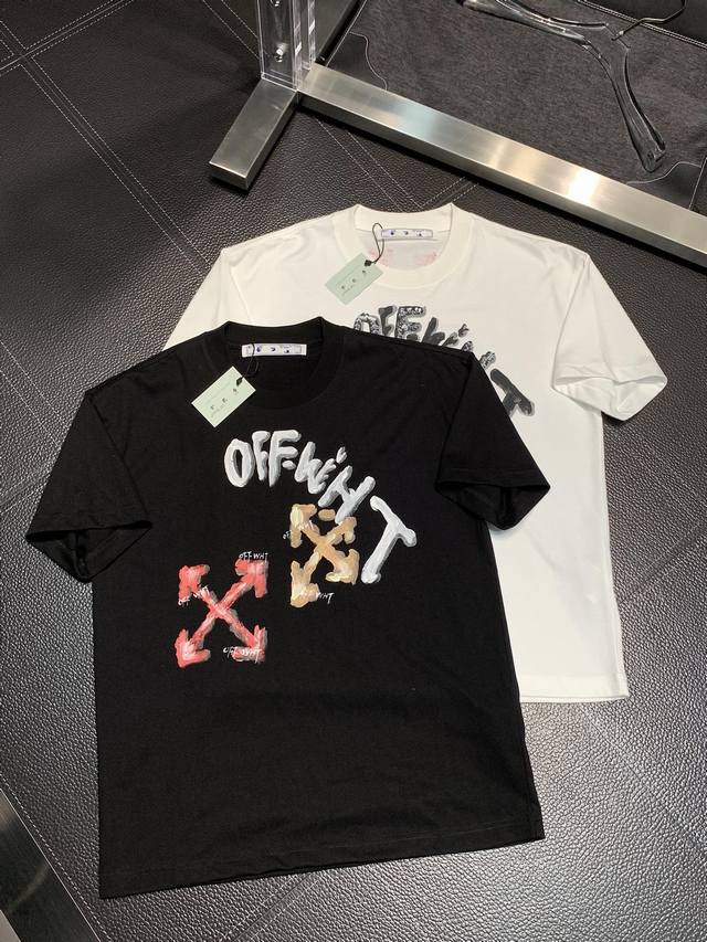 off White 独家专供新款原单男士休闲短袖 高端定制 高版本 时尚百搭爆款进口面料 胸前logo图案设计 手感超柔软细腻 穿着亲肤舒适 高端精品 代工厂精