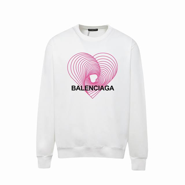 7114# ，Balenciaga巴黎世家印花圆领毛圈卫衣 1:1对版面料400克毛圈高克重百分百纯棉 提前做过预缩水1×1双纱洗一辈子都不会变形的 男女同款