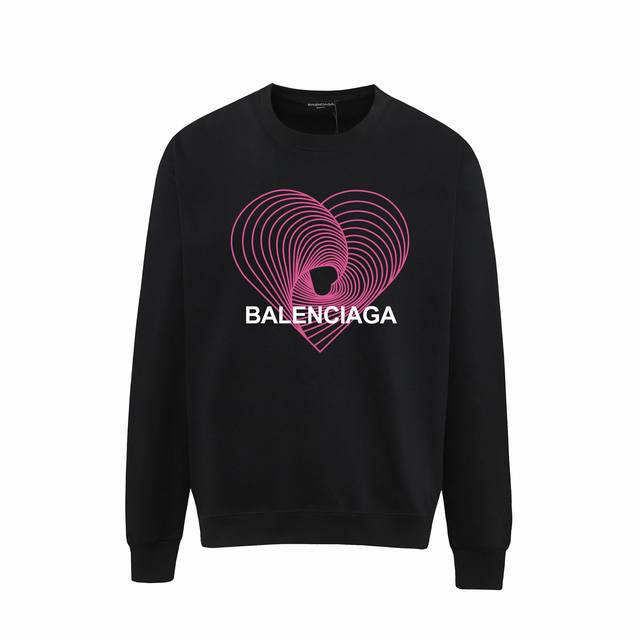 7114# ，Balenciaga巴黎世家印花圆领毛圈卫衣 1:1对版面料400克毛圈高克重百分百纯棉 提前做过预缩水1×1双纱洗一辈子都不会变形的 男女同款