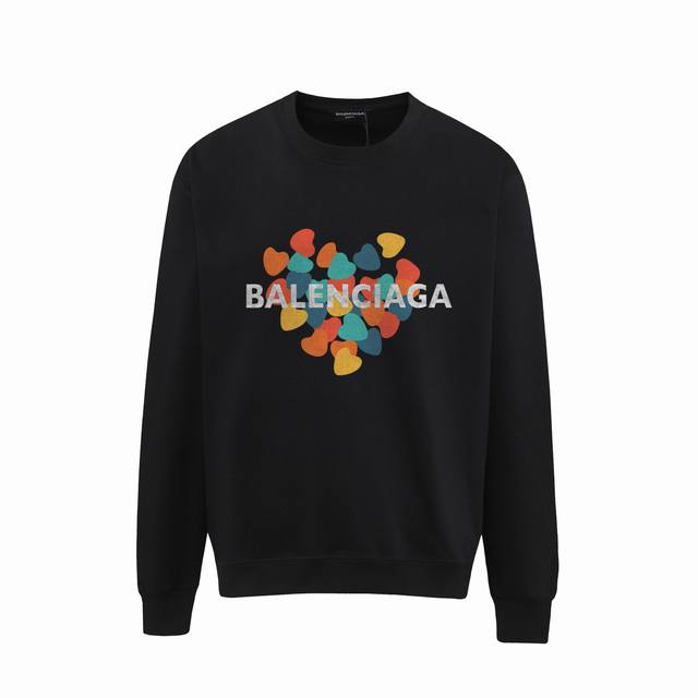 713# ，Balenciaga巴黎世家印花圆领毛圈卫衣 1:1对版面料400克毛圈高克重百分百纯棉 提前做过预缩水1×1双纱洗一辈子都不会变形的 男女同款 官