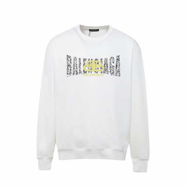 7127# ，Balenciaga巴黎世家印花圆领毛圈卫衣 1:1对版面料400克毛圈高克重百分百纯棉 提前做过预缩水1×1双纱洗一辈子都不会变形的 男女同款