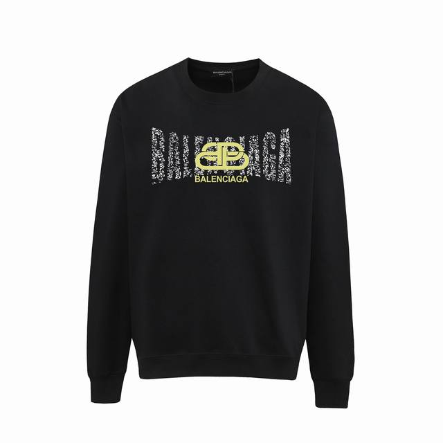 7127# ，Balenciaga巴黎世家印花圆领毛圈卫衣 1:1对版面料400克毛圈高克重百分百纯棉 提前做过预缩水1×1双纱洗一辈子都不会变形的 男女同款