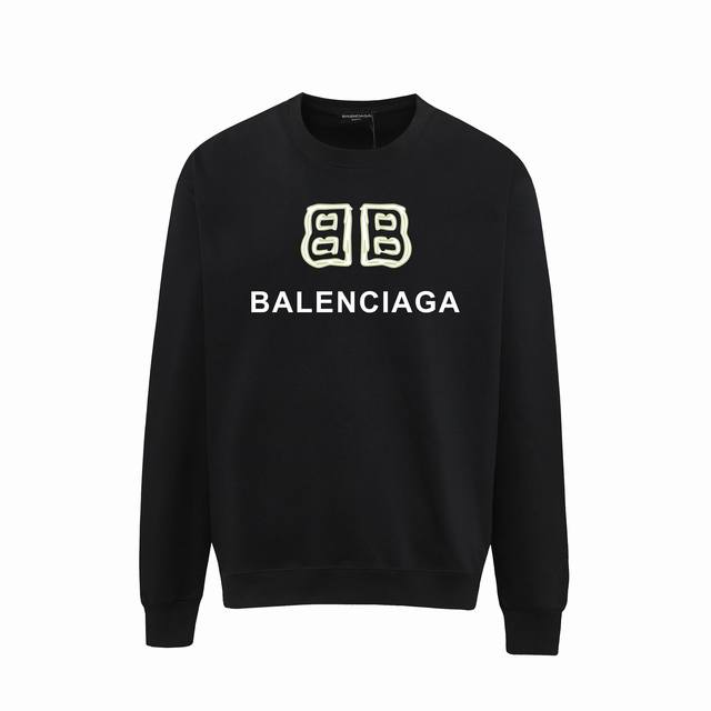 7123# ，Balenciaga巴黎世家印花圆领毛圈卫衣 1:1对版面料400克毛圈高克重百分百纯棉 提前做过预缩水1×1双纱洗一辈子都不会变形的 男女同款