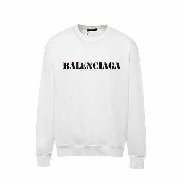 770# ，Balenciaga巴黎世家印花圆领毛圈卫衣 1:1对版面料400克毛圈高克重百分百纯棉 提前做过预缩水1×1双纱洗一辈子都不会变形的 男女同款 官