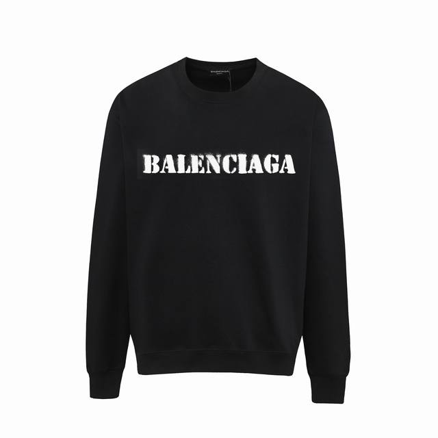 770# ，Balenciaga巴黎世家印花圆领毛圈卫衣 1:1对版面料400克毛圈高克重百分百纯棉 提前做过预缩水1×1双纱洗一辈子都不会变形的 男女同款 官