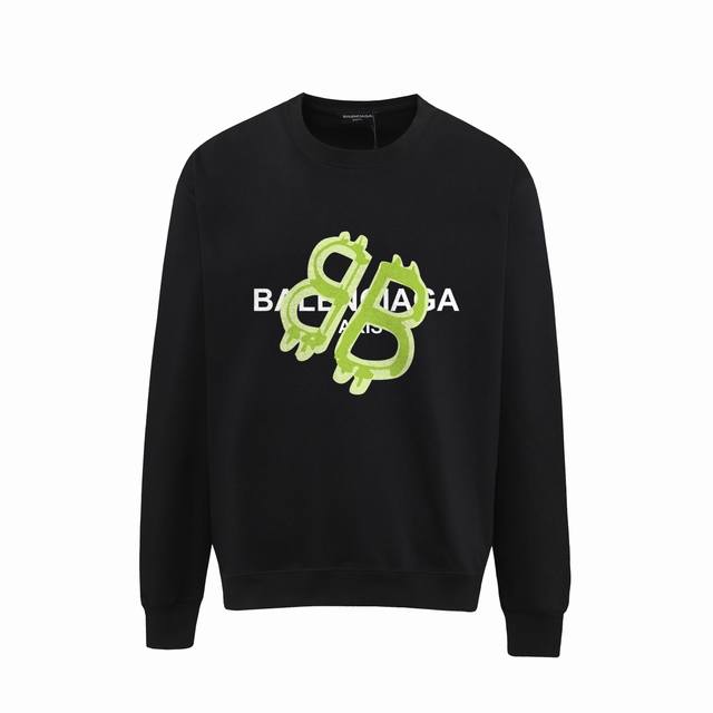 749# ，Balenciaga巴黎世家印花圆领毛圈卫衣 1:1对版面料400克毛圈高克重百分百纯棉 提前做过预缩水1×1双纱洗一辈子都不会变形的 男女同款 官