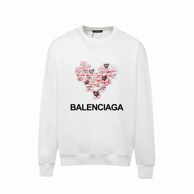 748# ，Balenciaga巴黎世家印花圆领毛圈卫衣 1:1对版面料400克毛圈高克重百分百纯棉 提前做过预缩水1×1双纱洗一辈子都不会变形的 男女同款 官