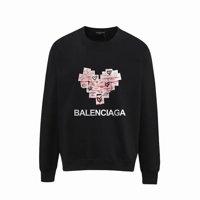 748# ，Balenciaga巴黎世家印花圆领毛圈卫衣 1:1对版面料400克毛圈高克重百分百纯棉 提前做过预缩水1×1双纱洗一辈子都不会变形的 男女同款 官