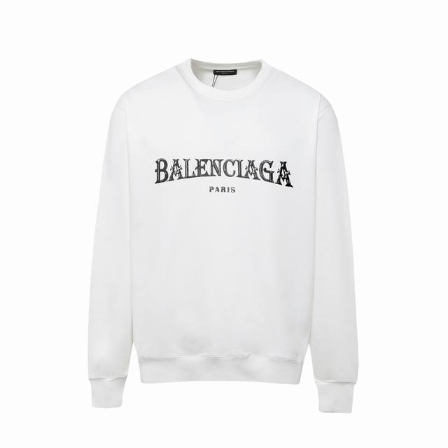 746# ，Balenciaga巴黎世家印花圆领毛圈卫衣 1:1对版面料400克毛圈高克重百分百纯棉 提前做过预缩水1×1双纱洗一辈子都不会变形的 男女同款 官