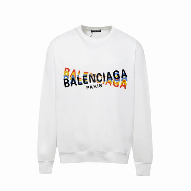 744# ，Balenciaga巴黎世家印花圆领毛圈卫衣 1:1对版面料400克毛圈高克重百分百纯棉 提前做过预缩水1×1双纱洗一辈子都不会变形的 男女同款 官