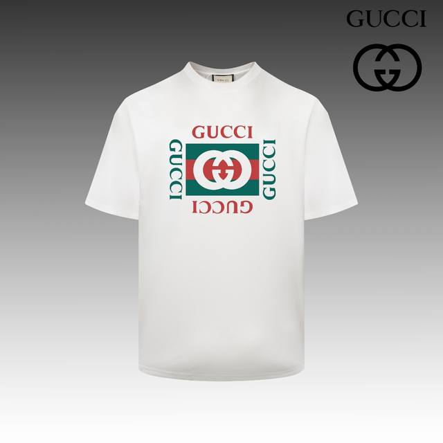 高版本 古驰 GUCCI 2024春夏季新款 搭配重工高端数码个性LOGO印花，做工细致完美 高端定制，采用230克双面定制面料，版型设计前卫时尚，上身有型，非