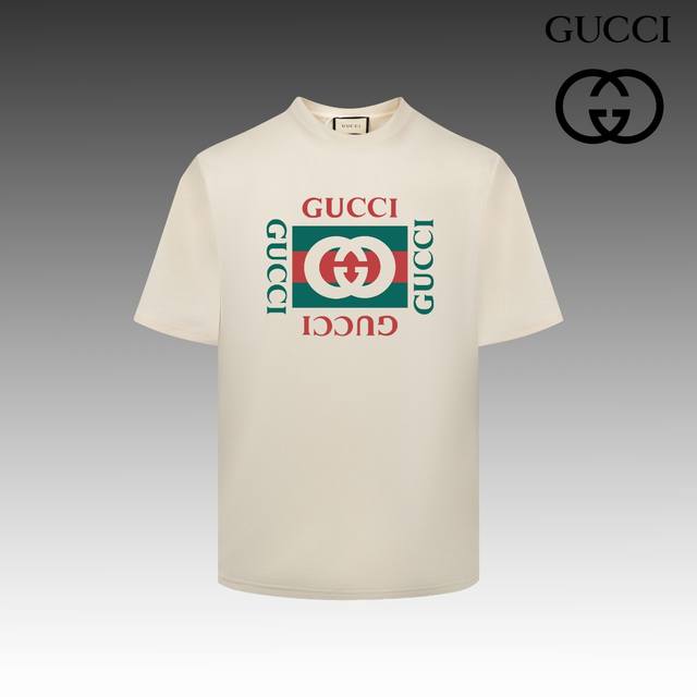 高版本 古驰 GUCCI 2024春夏季新款 搭配重工高端数码个性LOGO印花，做工细致完美 高端定制，采用230克双面定制面料，版型设计前卫时尚，上身有型，非