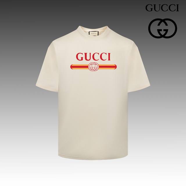 高版本 古驰 GUCCI 2024春夏季新款 搭配重工高端数码个性LOGO印花，做工细致完美 高端定制，采用230克双面定制面料，版型设计前卫时尚，上身有型，非