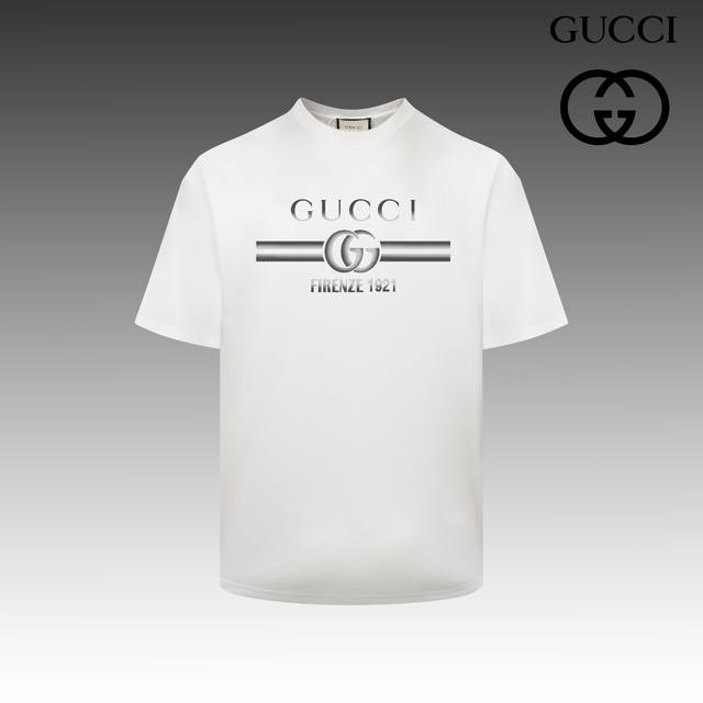 高版本 古驰 GUCCI 2024春夏季新款 搭配重工高端数码个性LOGO印花，做工细致完美 高端定制，采用230克双面定制面料，版型设计前卫时尚，上身有型，非