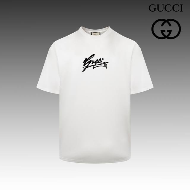 高版本 古驰 GUCCI 2024春夏季新款 搭配重工高端数码个性LOGO印花，做工细致完美 高端定制，采用230克双面定制面料，版型设计前卫时尚，上身有型，非