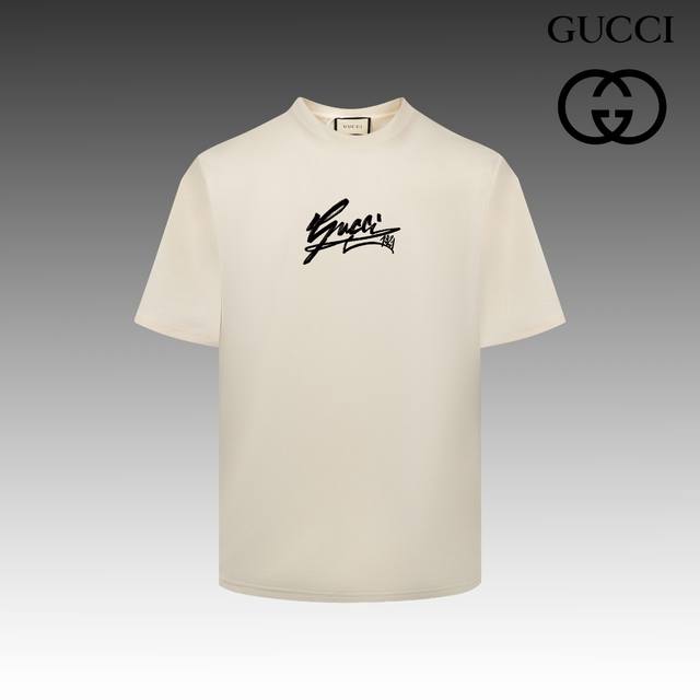 高版本 古驰 GUCCI 2024春夏季新款 搭配重工高端数码个性LOGO印花，做工细致完美 高端定制，采用230克双面定制面料，版型设计前卫时尚，上身有型，非