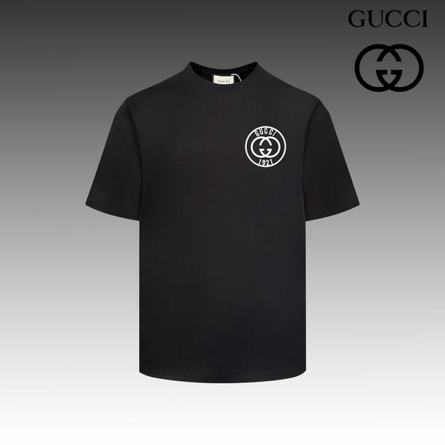 高版本 古驰 GUCCI 2024春夏季新款 搭配重工高端数码个性LOGO印花，做工细致完美 高端定制，采用230克双面定制面料，版型设计前卫时尚，上身有型，非