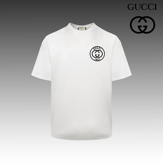 高版本 古驰 GUCCI 2024春夏季新款 搭配重工高端数码个性LOGO印花，做工细致完美 高端定制，采用230克双面定制面料，版型设计前卫时尚，上身有型，非