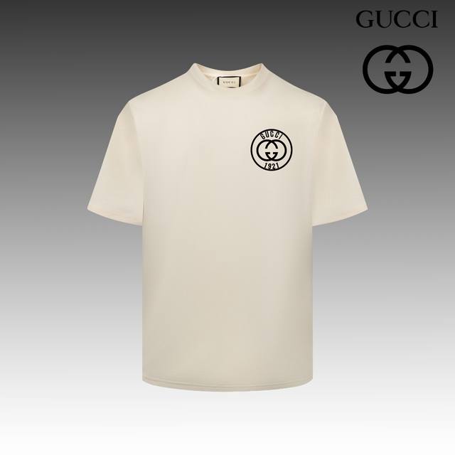 高版本 古驰 GUCCI 2024春夏季新款 搭配重工高端数码个性LOGO印花，做工细致完美 高端定制，采用230克双面定制面料，版型设计前卫时尚，上身有型，非