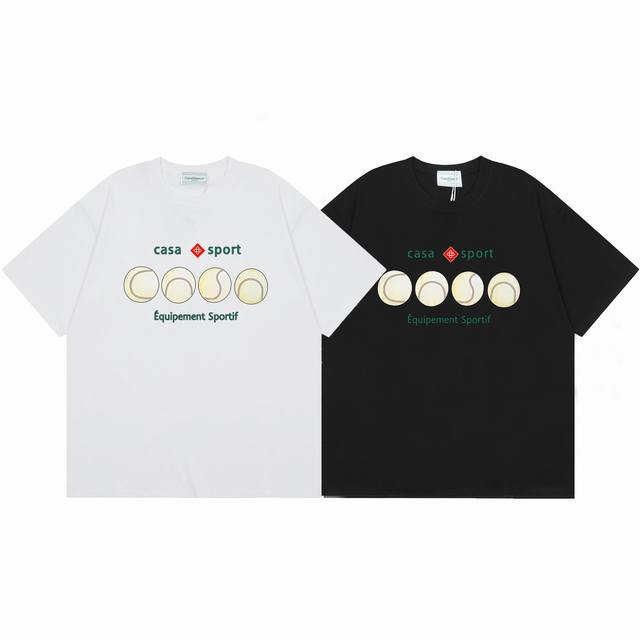 款号C02 Casablanca 高品质纯棉双沙休闲短袖T恤 颜色:黑色 白色 尺码S M L XL XXL - 点击图像关闭