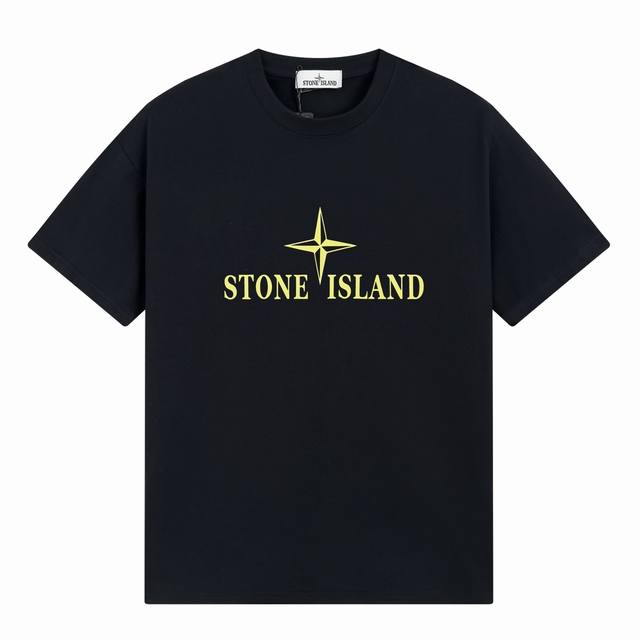 Stone lsland 石头岛夏季新款胸前飞镖英文印花图案短袖T恤 原版打造 细节高控 采用260克精梳棉32支双纱 手感柔软舒适 吸汗透气. -简单基础百搭