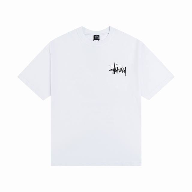 款号HN620 高品质版本，区别通货 STUSSY 斯图西 玩偶图案字母印花男女短袖T恤 -面料精选32支230克双纱面料 手感柔软舒适 吸汗透气. -百搭款