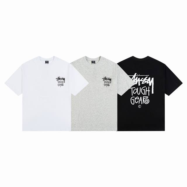 款号HN615 高品质版本，区别通货 STUSSY 斯图西 FUELED TEE 新款图案字母印花男女短袖T恤 -面料精选32支230克双纱面料 手感柔软舒适