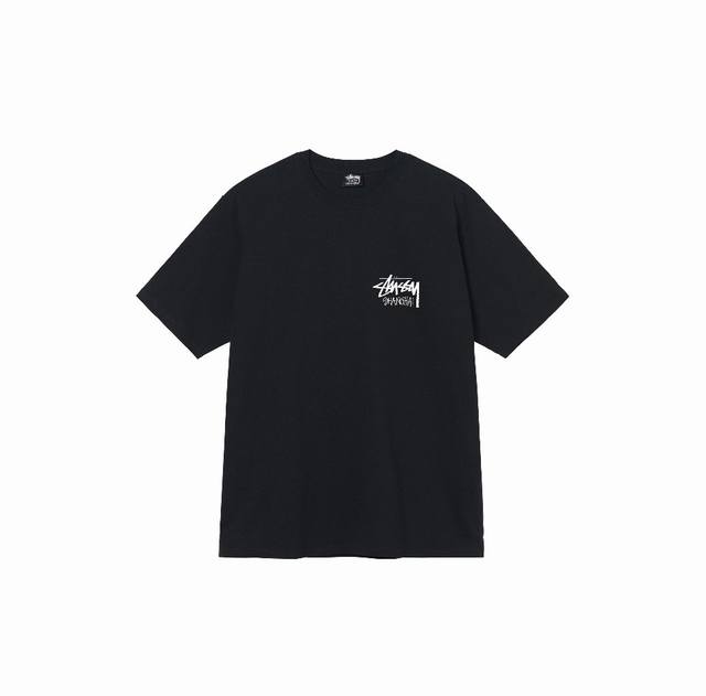 款号HN672 高品质版本，区别通货 STUSSY 斯图西 城市系列 上海限定 背面印花男女短袖T恤 -面料精选32支230克双纱面料 手感柔软舒适 吸汗透气. - 点击图像关闭