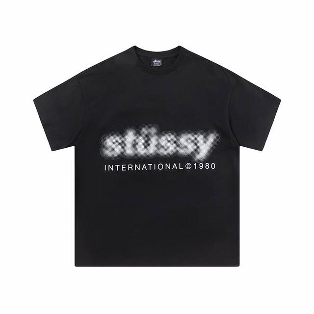 款号HN642 高品质版本，区别通货 STUSSY 斯图西 BLUR TEE 字母印花男女短袖T恤 -面料精选32支230克双纱面料 手感柔软舒适 吸汗透气.