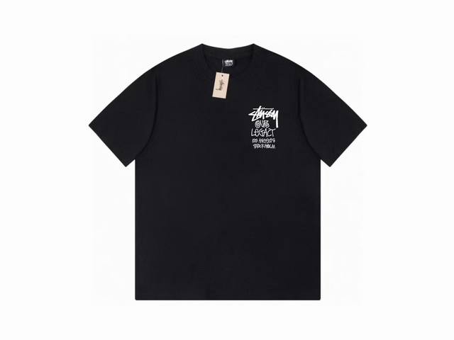 款号HN736 高品质版本，区别通货 斯图西 Stussy x OUR LEGACY 联名款 冲浪限定印花短袖男女同款 -面料精选32支230克双纱面料 手感柔