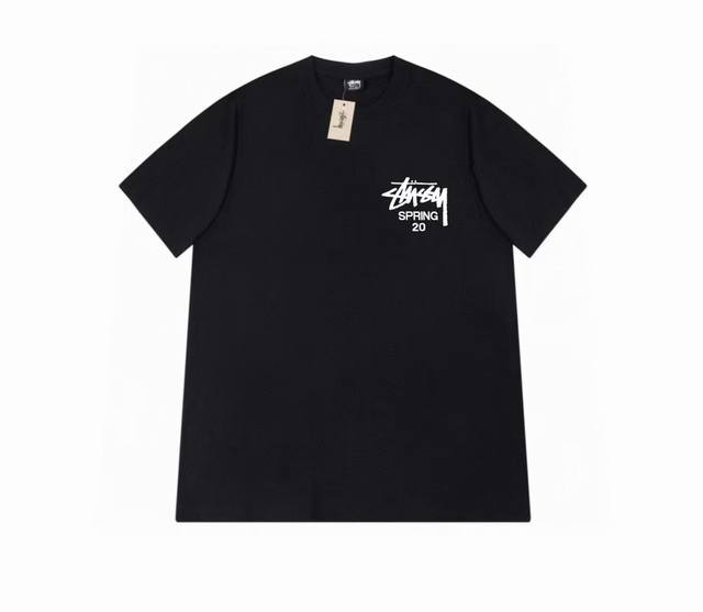 款号HN725 高品质版本，区别通货 斯图西 Stussy 花束印花短袖男女同款 -面料精选32支230克双纱面料 手感柔软舒适 吸汗透气. -百搭款 原单品质