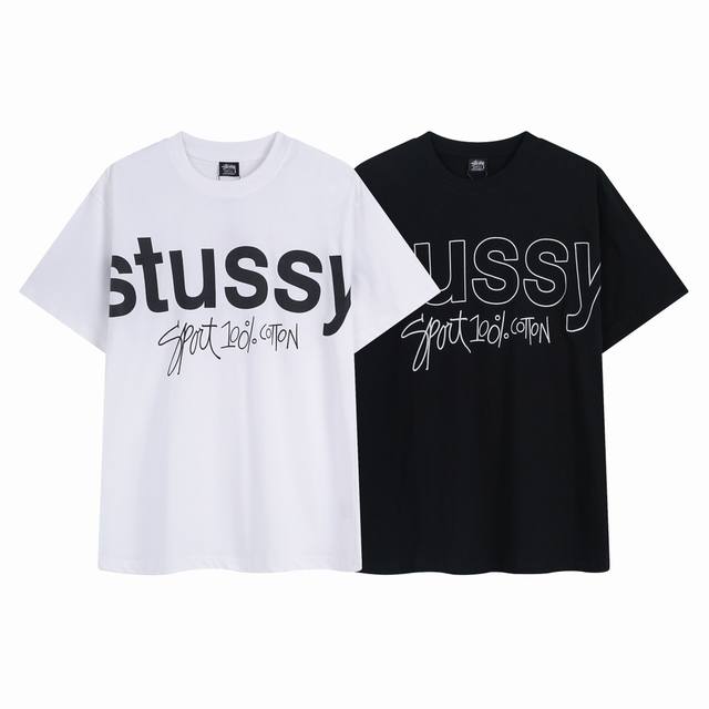 款号HN719 高品质版本，区别通货 STUSSY 斯图西 sport 100% pigment Dyed tee印花男女短袖 -面料精选32支230克双纱面料 - 点击图像关闭