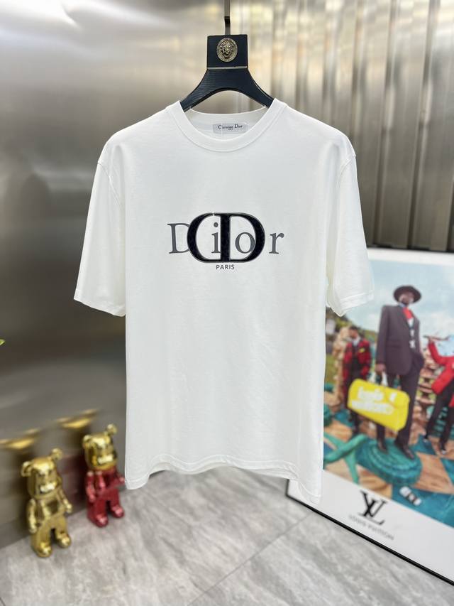 Dior 迪奥 2024年春夏新品上新 三标齐全 圆领短袖T恤 好货不用过多介绍 看细节 专柜码数：M-XXXL 175 140建议L