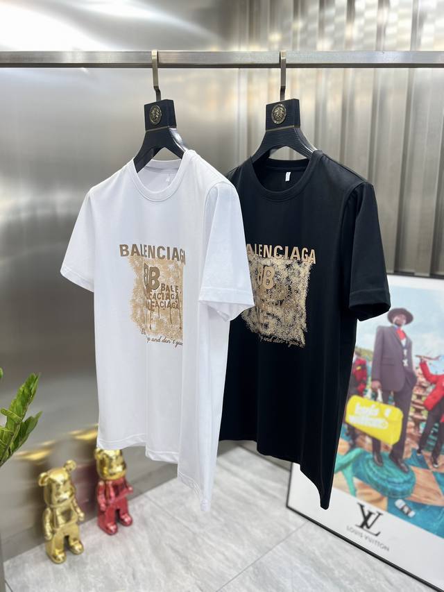 Balenciaga 巴黎世家 2024春夏新品 三标齐全 T恤短袖 好货不用过多介绍 看细节 专柜码数：M-6XL 175 140建议XL 最大穿220