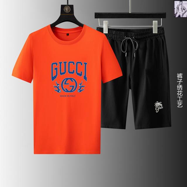 Gucci 古奇 夏季新款短裤套装！丝光面料！独家首发新品 官网同步米兰走秀款 实物拍摄顶级好货 173 130斤穿L 标准码数！最新顶尖官网原单，全新体验 专