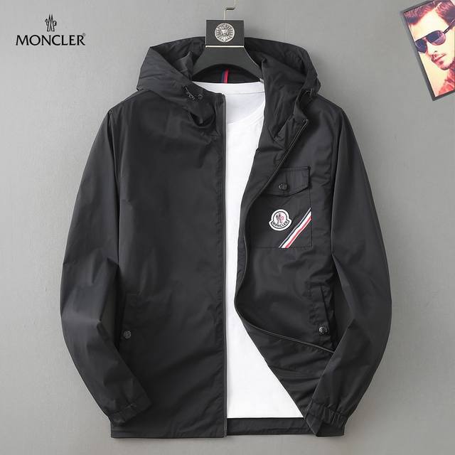 蒙口Moncler 2024春季新款男士夹克外套，原单三标齐全高端版本！专柜同步定制面料 透气舒适度高，细节无可挑剔，品牌元素设计理念，专业代购级体现高品质。手