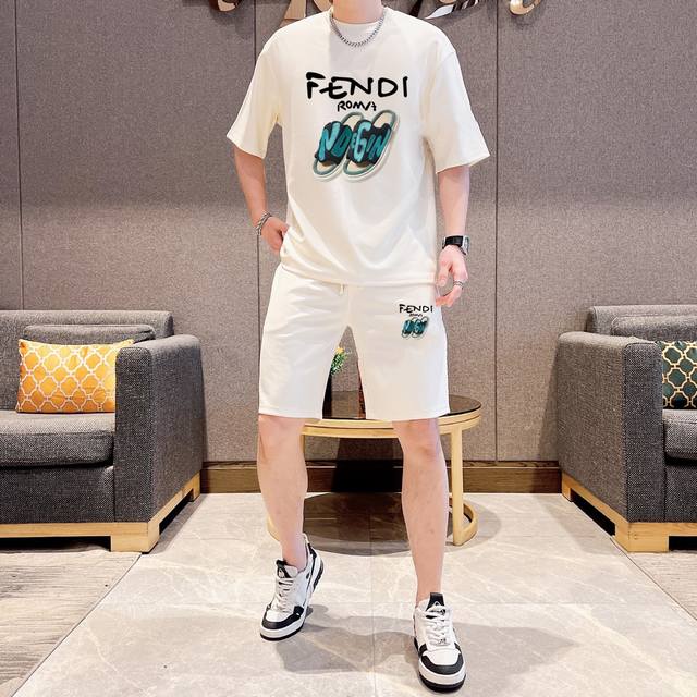 FENDI 芬迪 胖子福音 2024官网同款.世界知名奢侈品牌.夏季男士 双丝光 高品质货套装 采用进口原单面料 ，当季时尚潮流款，百搭爆款。简洁大方，精密的车 - 点击图像关闭