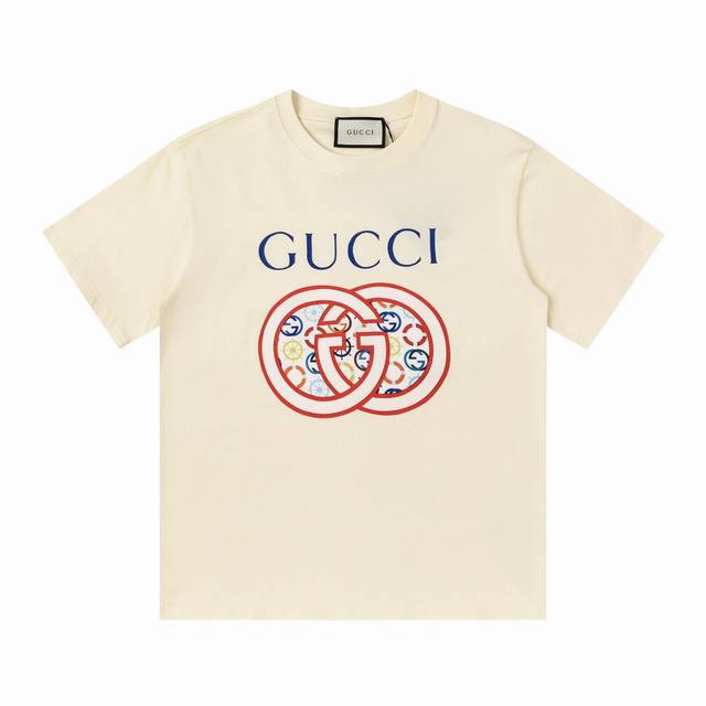 特价 剩余尺码 S L XL GUCCI 古驰24SS新款logo印花短袖T恤 采用百分百270克纯棉面料，质感柔软顺滑 采用进口专机高温热固油墨丝网印花，看得