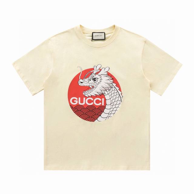 特价 剩余尺码 S L XL GUCCI 古驰24SS新款logo印花短袖T恤 采用百分百270克纯棉面料，质感柔软顺滑 采用进口专机高温热固油墨丝网印花，看得