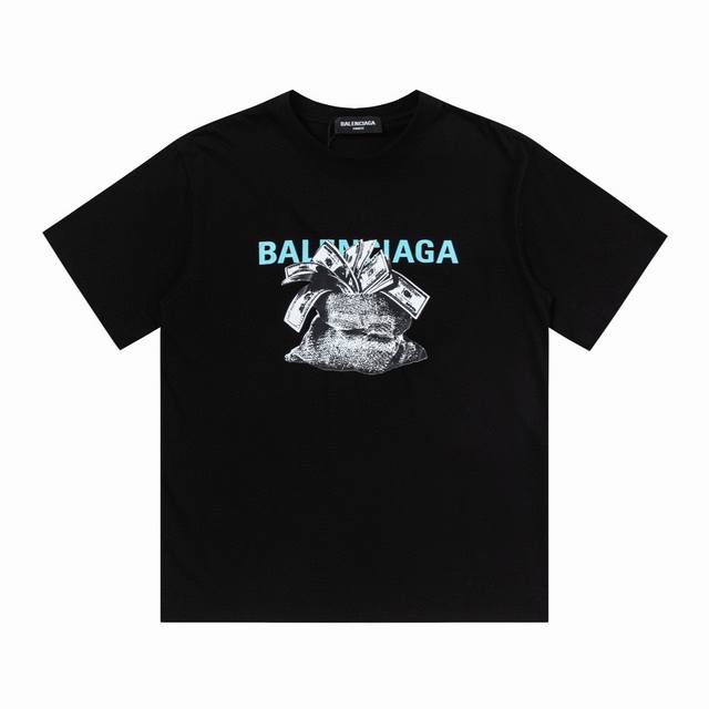 特价 齐码 Balenciaga 巴黎世家 字母印花短袖T恤 全新的面料与车线工艺，定制面料，全程都是定织定染的，特殊色的决绝忌讳现成面料，大货只用到10卷面料