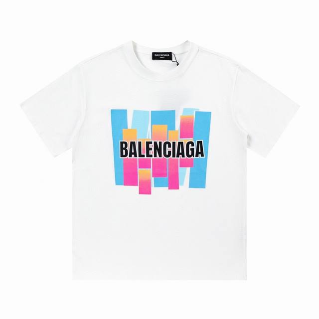 特价 齐码 Balenciaga 巴黎世家 字母印花短袖T恤 全新的面料与车线工艺，定制面料，全程都是定织定染的，特殊色的决绝忌讳现成面料，大货只用到10卷面料