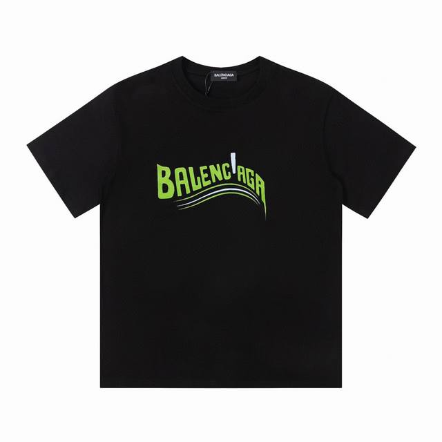 特价 剩余尺码 M L XL Balenciaga 巴黎世家 字母印花短袖T恤 全新的面料与车线工艺，定制面料，全程都是定织定染的，特殊色的决绝忌讳现成面料，大